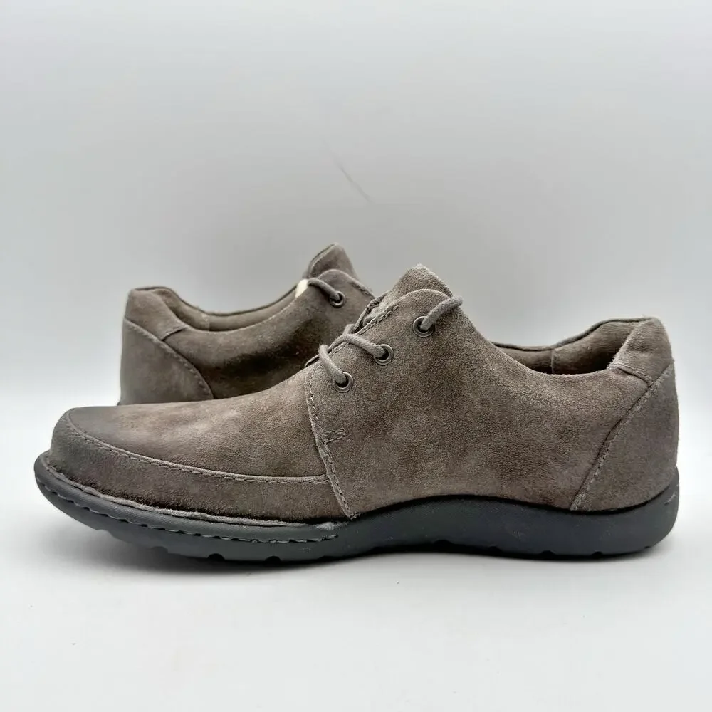 Born Mens Nigel 3-Eye Oxford Shoes US 8 M EU 41 Grey Nubuck Leather NIB